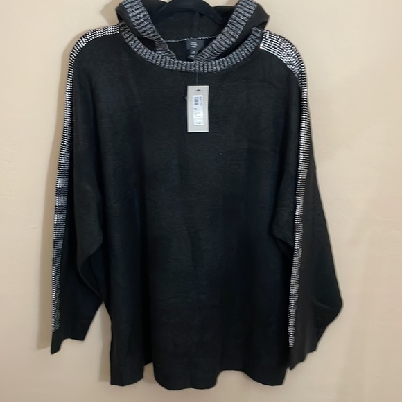 Asos Curve River Island plus hoodie sweater rhinestone detail in black 14/16 - Picture 5 of 11